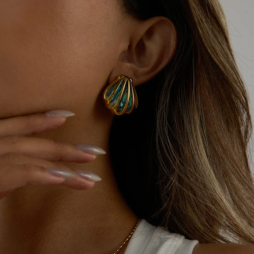 Abalone Shell Statement Earrings